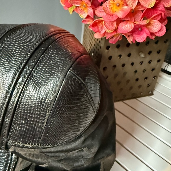 Coach Collette Signature Jacquard & Black SnakePrinted Leather bag EUCAuthentic - Picture 5 of 13